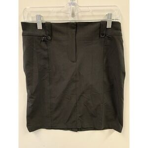 Chicos Zenergy Skirt Women's Skirt Size 0 Golf Tennis Zip Black Lightweight